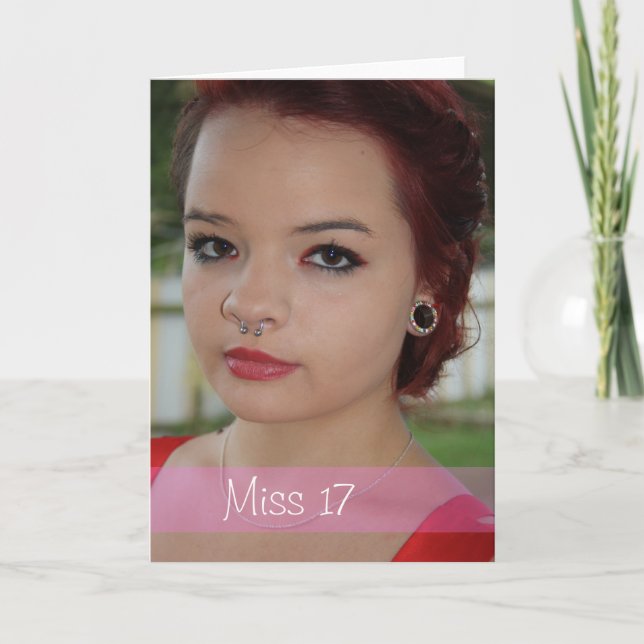 Miss 17, 17e Carte de voeux photo (Devant)