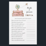 Miss à Mme Fête des mariées Trivia jeux<br><div class="desc">'Voyager de Miss à Mrs' Thème Voyage Douche nuptiale Trivia jeu avec jolie valise d'aquarelle peinte à la main et globe. Personnalisez le dos de la carte avec le nom de la mariée et la date de la douche.</div>