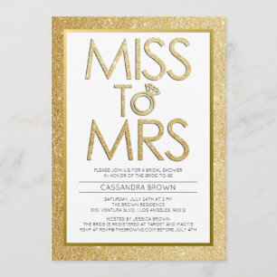 Miss à Mme - Invitation à la douche nuptiale