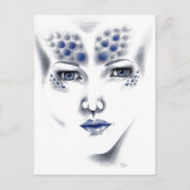Miss Alien Universe Lady Carte postale originale (Devant)