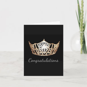 Miss America Gold Crown Cartes de voeux