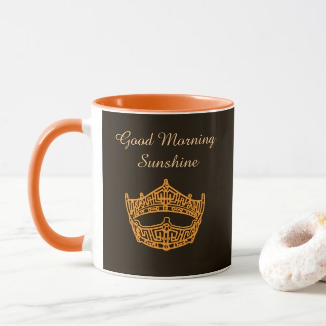 Miss America Good Morning Sunshine Crown Mug (Avec donut)