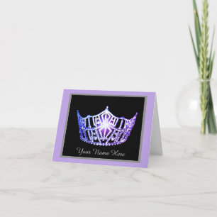 Miss America Lavender Crown Carte de remerciements