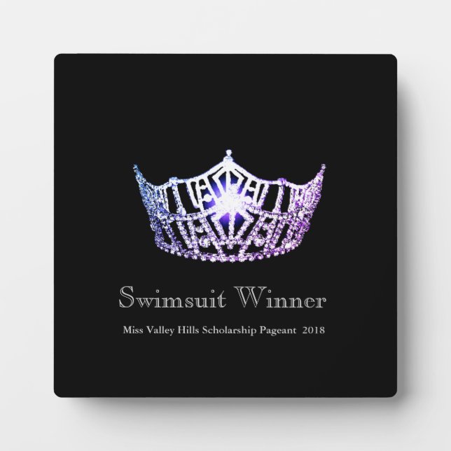 Miss America Lilac Crown Swimsuit Winner Plaque (Devant)
