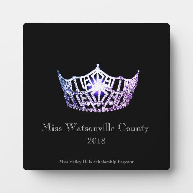 Miss America Lilac Crown Titulaire Plaque (Devant)