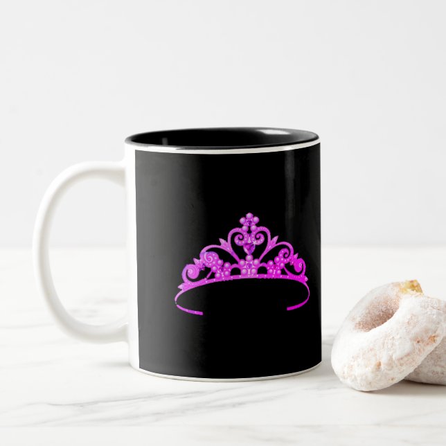 Miss America Rodeo Princesse Fuchsia Crown Mug (Avec donut)