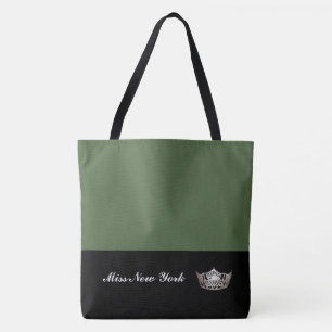 Miss America Sac fourre-tout Argent Couronne Grand