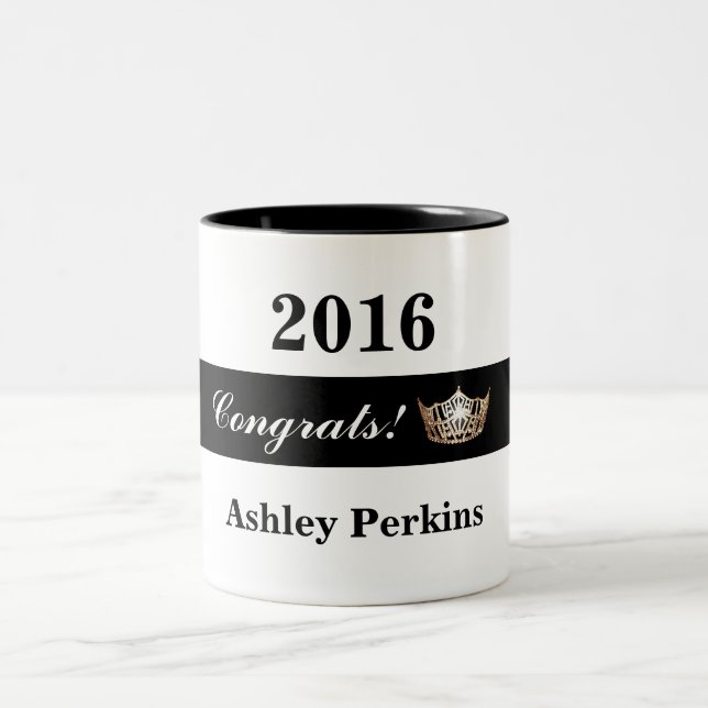 Miss America style Pageant Crown Congrats Mug (Centre)