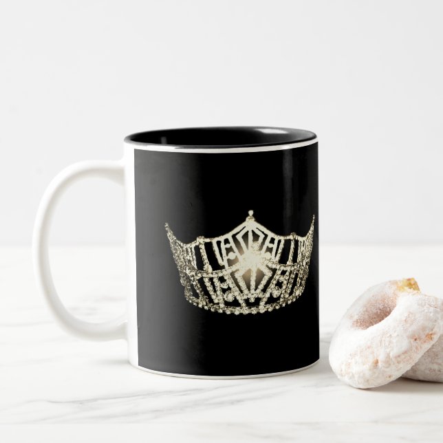 Miss America style Pageant Crown  Mug (Avec donut)