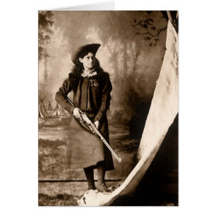 Miss Annie Oakley avec pistolet, Portrait photo Vi