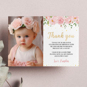 Miss Onederday Party Carte de remerciements photo