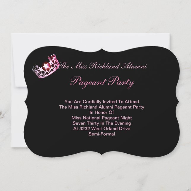 Miss USA America Pink Crown Invitation IV (Devant)