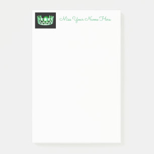 Miss USA Green Crown Post-it Notes