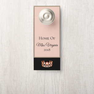 Miss USA style Pageant Peach Affichette de porte d