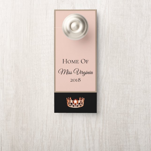 Miss USA style Pageant Peach Affichette de porte d (Sur le bouton)