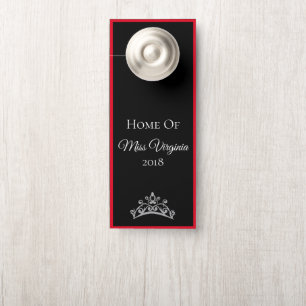 Miss USA style Pageant SLVR Affichette de porte Co