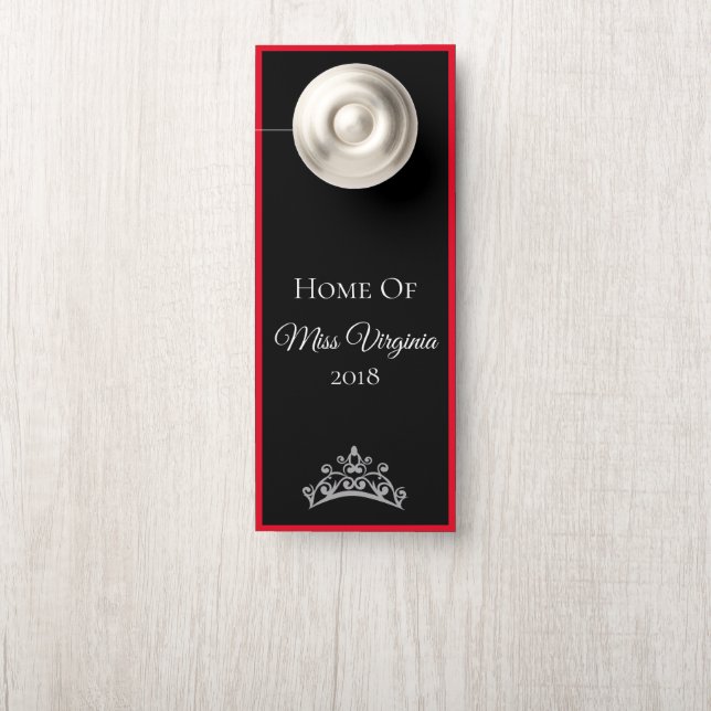 Miss USA style Pageant SLVR Affichette de porte Co (Sur le bouton)