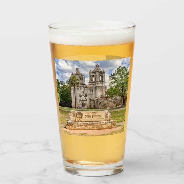 Mission Concepción, San Antonio, Texas, Verre de b (Devant (rempli))