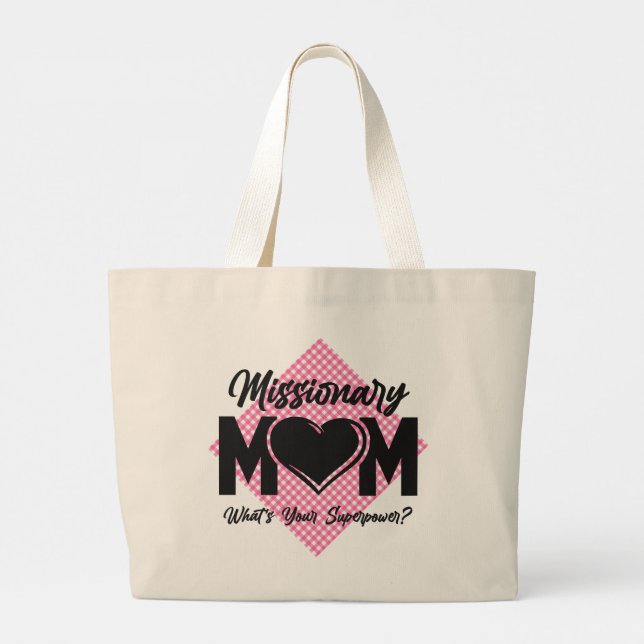Missionnaire Maman LDS Mormon Maman Sac fourre-tou (Dos)