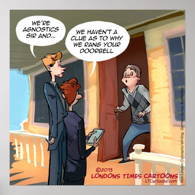 Missionnaires Agnostiques Poster drôle (Devant)