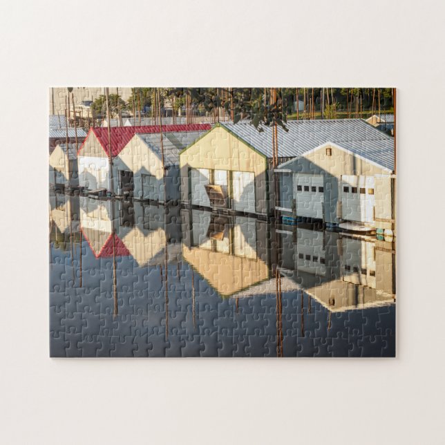 Mississippi rivière boathouses photo puzzle (Horizontal)