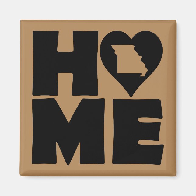Missouri Home Heart State Fridge Magnet (Devant)