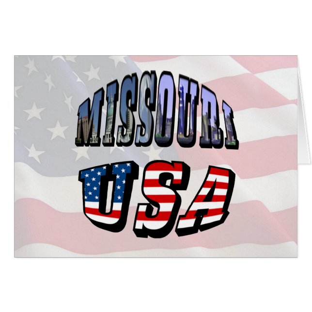 Missouri Picture et USA Text (Devant horizontal)