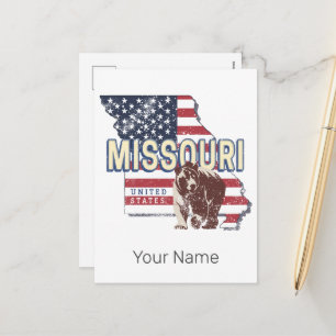 Missouri State États-Unis Carte rétro Vintage USA