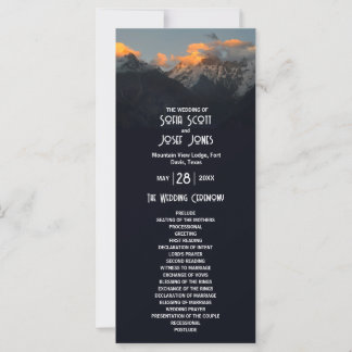 Mistic Mountain Dark Wedding Programme