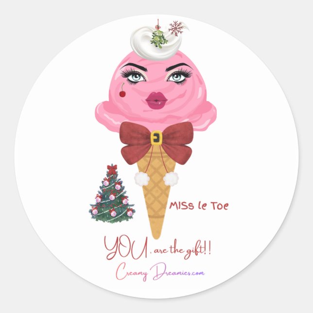 Mistletoe Christmas kissing sticker (Devant)