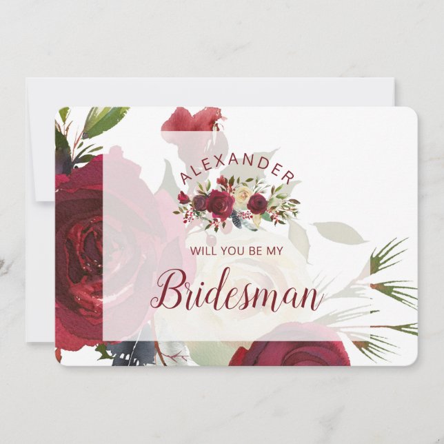 Mistletoe Manor Be My Bridesman Proposition Card (Devant)
