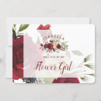 Mistletoe Manor Be My Flower Girl Proposition Card