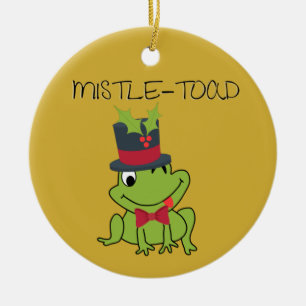 Mistletoe "Mistle Toad" Ornement drôle