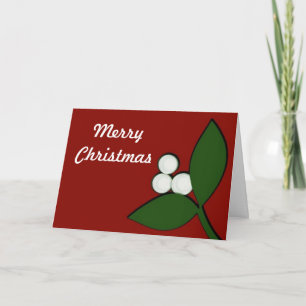 Mistletoe sur la carte de Noël du Maron