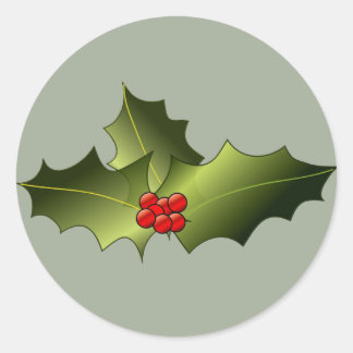 Mistletoe sur Stickers ronds brillants