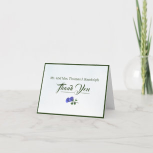 Misty Blue et Carte de remerciements verte