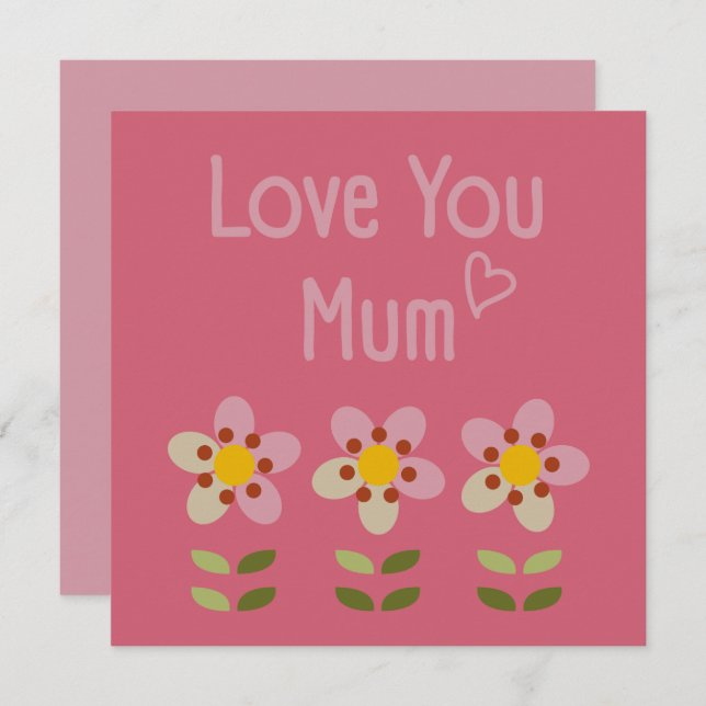 MISTY CHARM - Fête des Mères Carte d'invitation fl (Devant / Derrière)