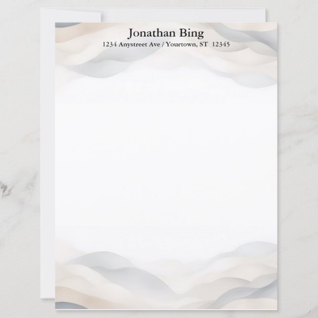 Misty Hills Stationery Paper (Devant)