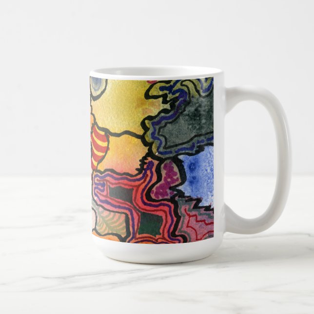 "Mites and Tites" Abstrait Design Mug (Droite)