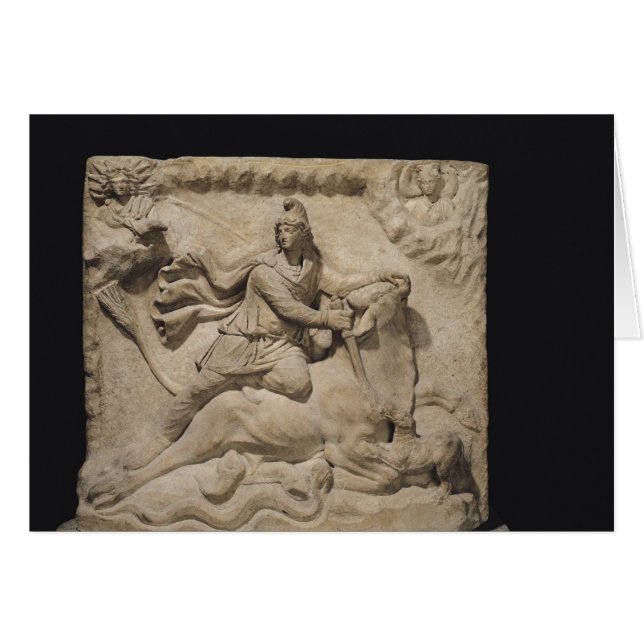 Mithras sacrifiant Taureau, 2ème-3ème siècle (Devant horizontal)