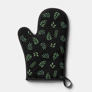 Mitt au four inspiré de la nature en feuilles vert