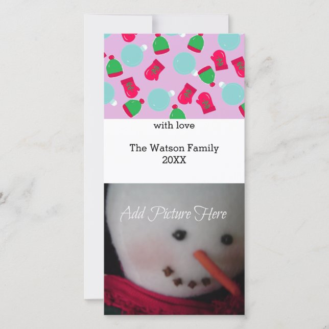 Mittens et Carte photo Casquette (Devant)