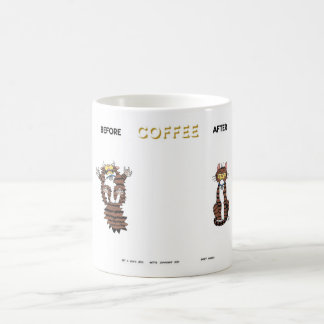 Mitts, avant et après, café ! Mug