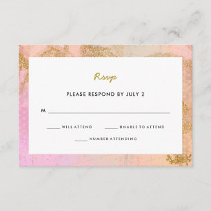 Mitzvah moderne rose Réponse RSVP