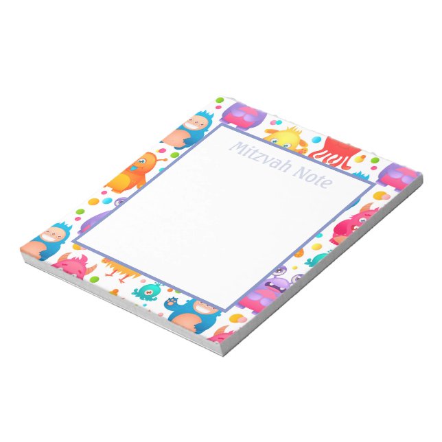 Mitzvah Notes Monsters Boys Bloc-notes (Tourné)