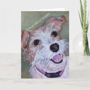 MIX TERRIER Brown ET BLANC Carte de vœux