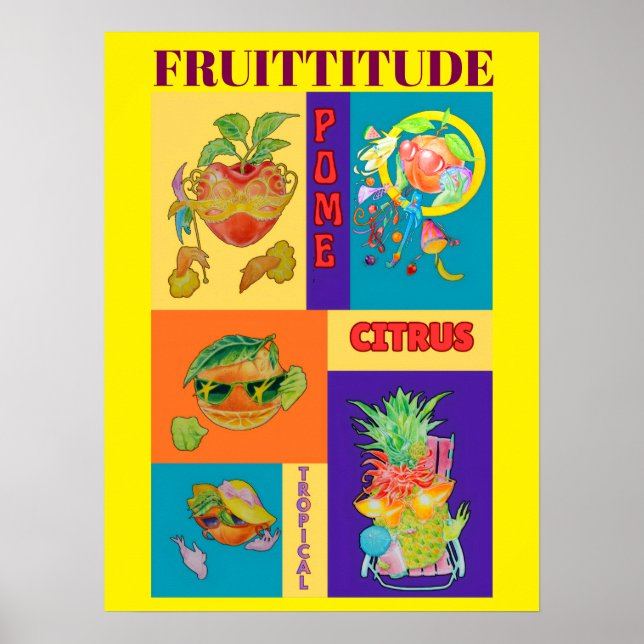 MIXED FRUIT PERSONALITY DISPLAY POSTER (Devant)