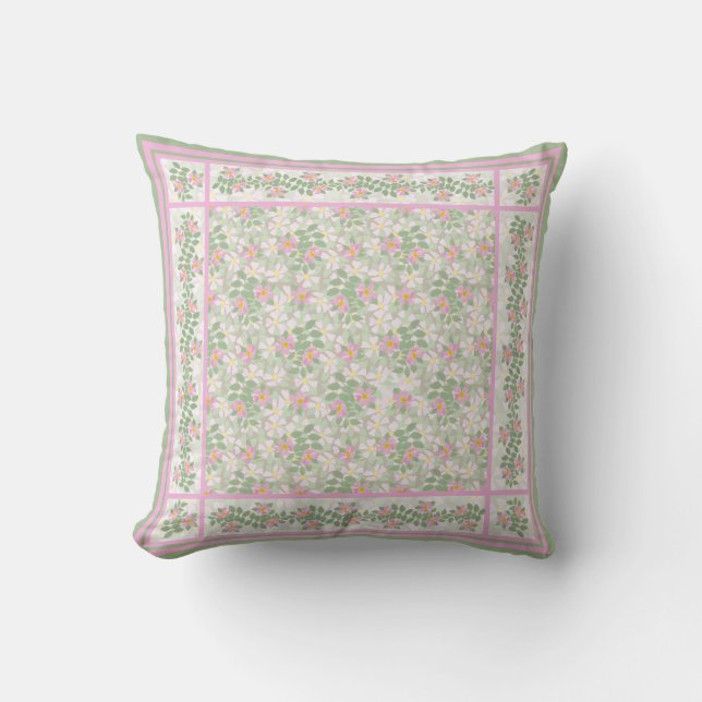 Mix'n'Match Dogrose Motif Cushion ou Coussin (Recto)