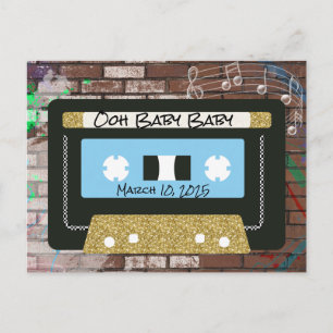 Mixtape Retro 90  Hip hop GARÇON Shower Invitation