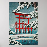 Miyajima in Snow Hasui Kawase Poster Imprimer
